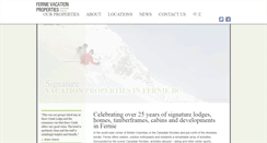 Desktop Screenshot of fernievacationproperties.com